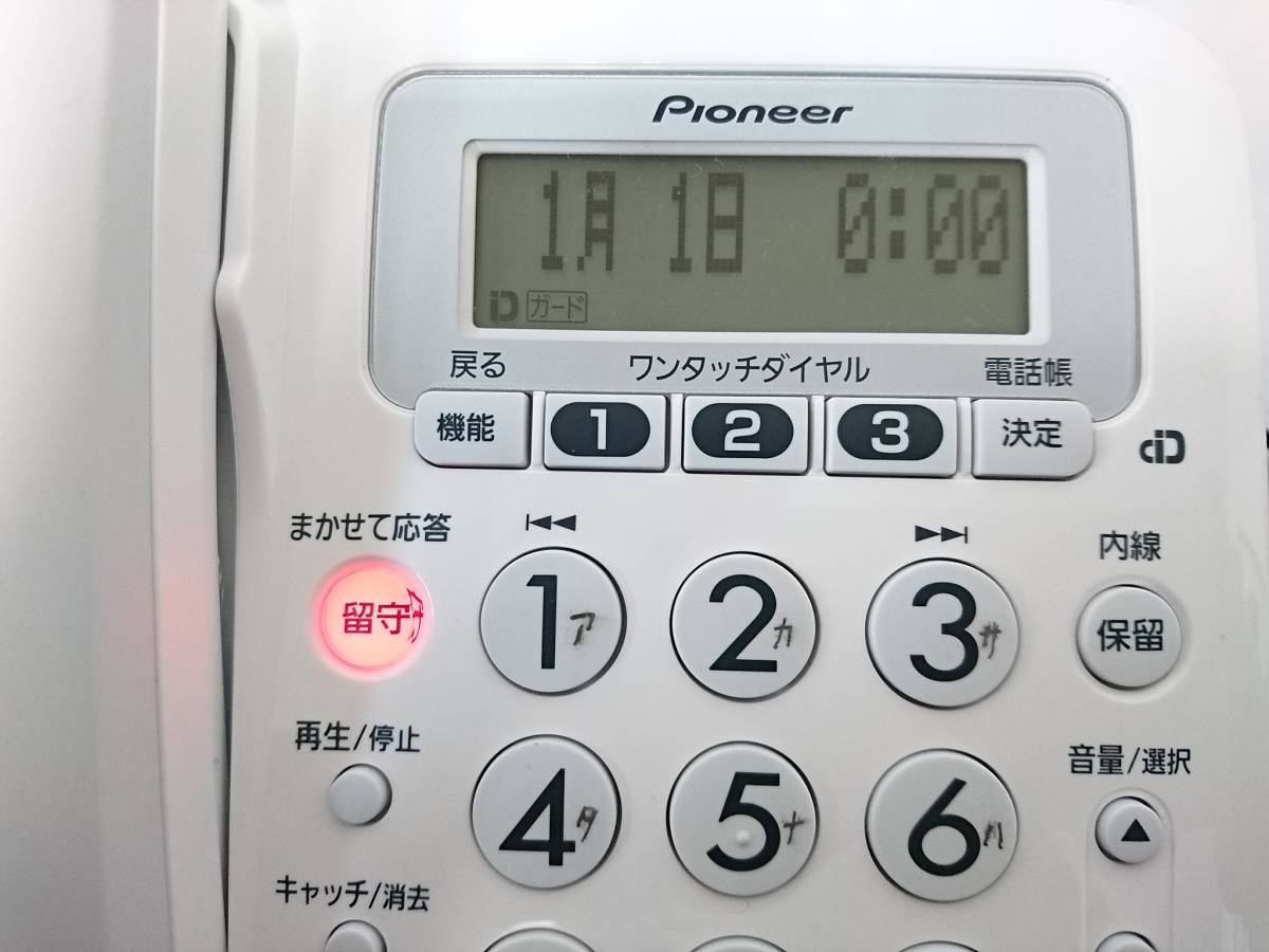 美品】Pioneer パイオニア デジタルコードレス 留守番電話機 TF-FE30S 