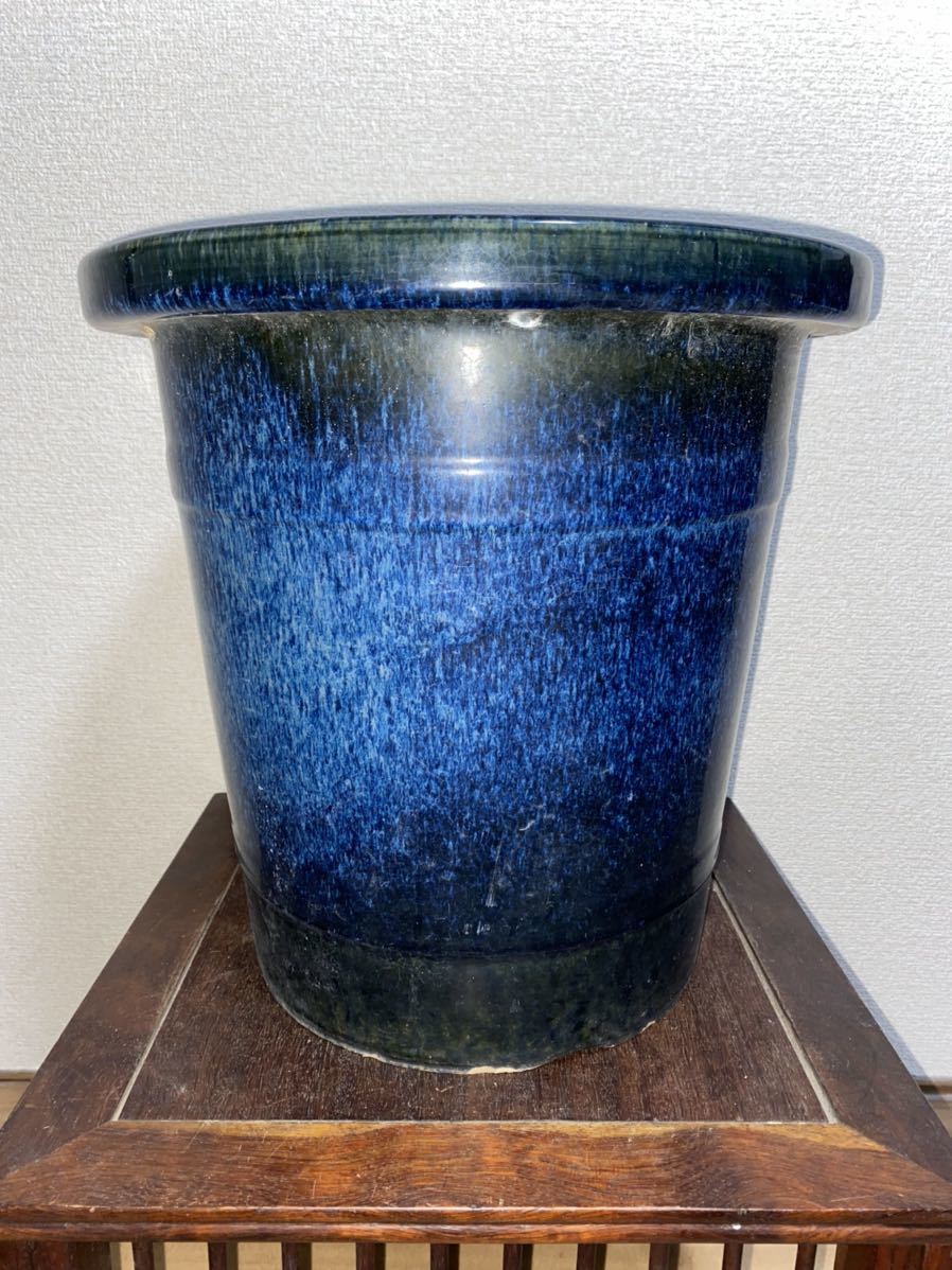 植木鉢 蘭鉢 12号 大型 生子 青 瑠璃 釉 観葉植物 草花 花 丸鉢 鉢 盆栽鉢 鉢 売買されたオークション情報 Yahooの商品情報をアーカイブ公開 オークファン Aucfan Com