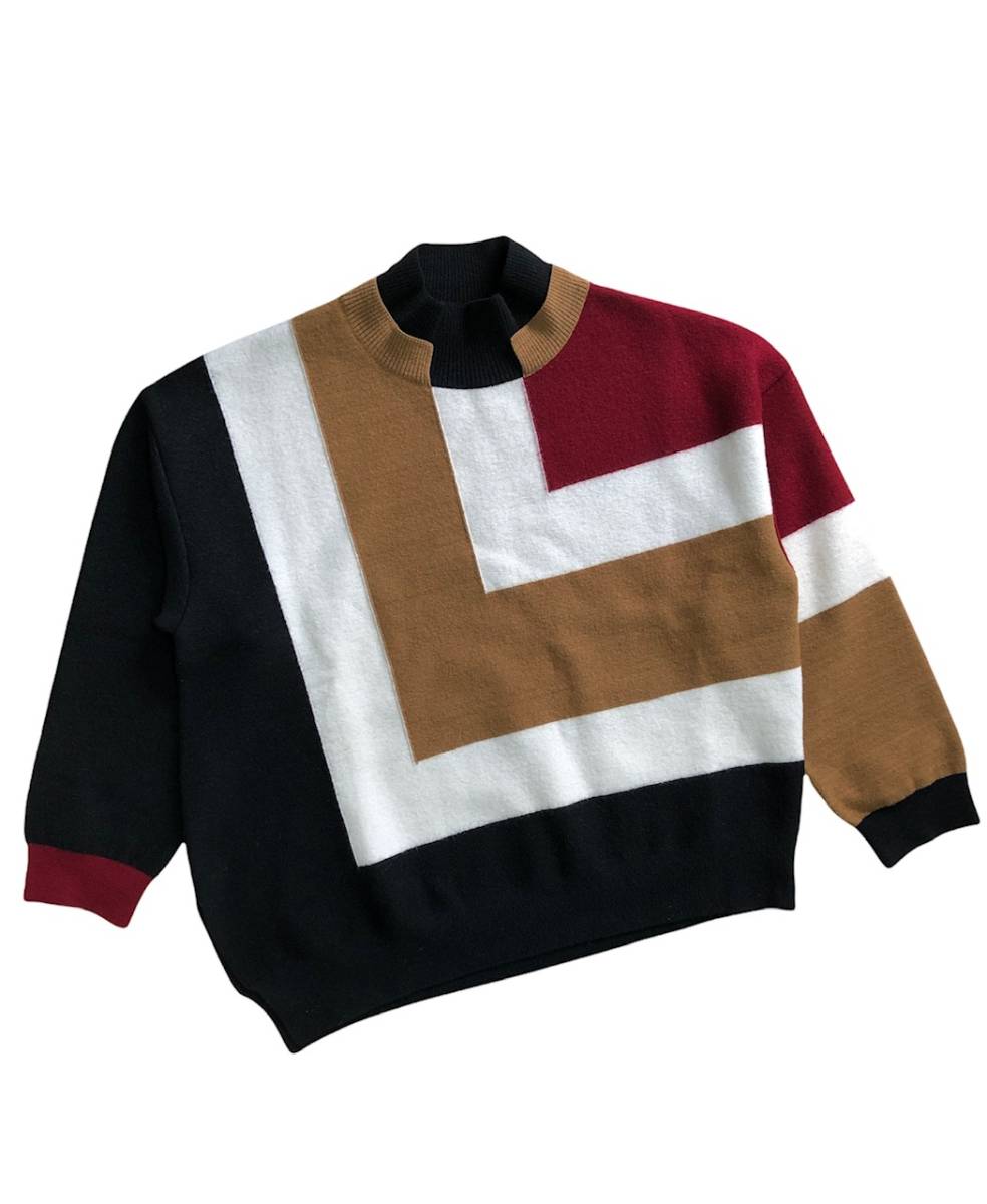定価33000円☆ CULLNI アシンメトリー カラーブロック プルオーバー 