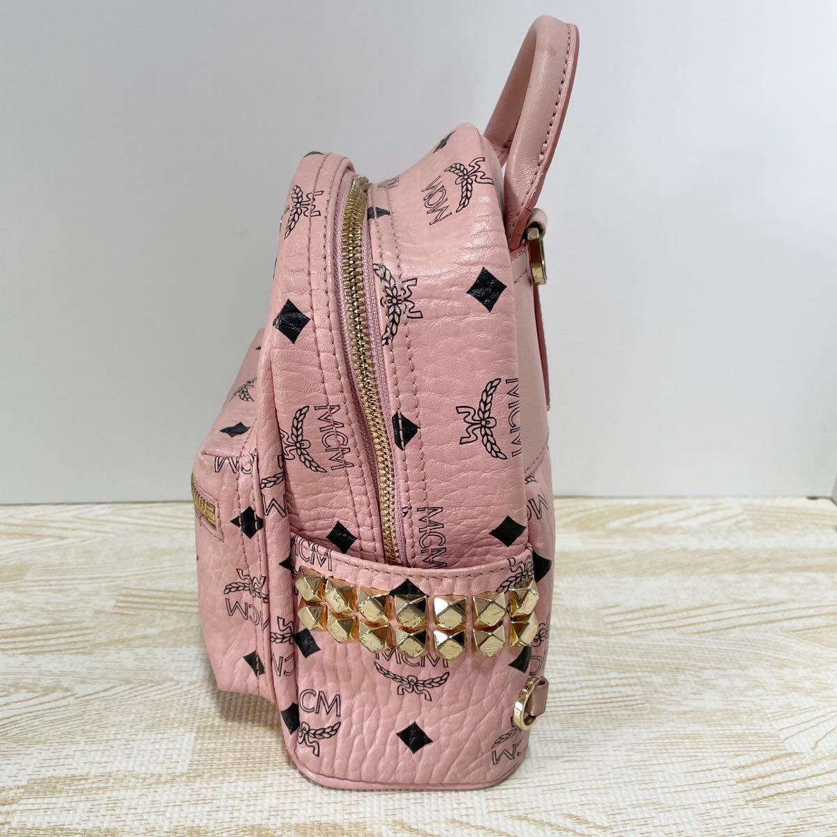 MCMリュック エムシーエム バックパック mini リュック PINK Backpack 