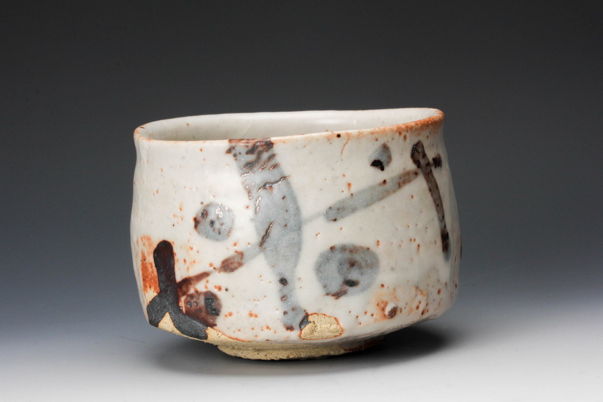 作者不詳 在印 志野茶碗 茶道具 - A55816 美濃焼 志野 佐藤重造 茶碗 