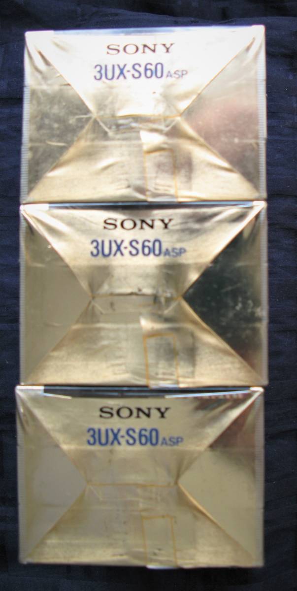 SONY UX-S 60 TYPEⅡ(CrO2)POSITION HIGH BIAS 70μs EQ High Position 特別限定品3巻セットｘ３パック 計９本 未開封 未使用品 SONY 0 UX &frasl;SONY unused! 中古