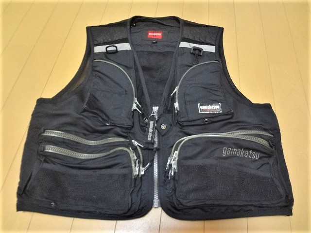 新品] フィッシングベスト ブラック サイズM Keboz フィッシングベスト