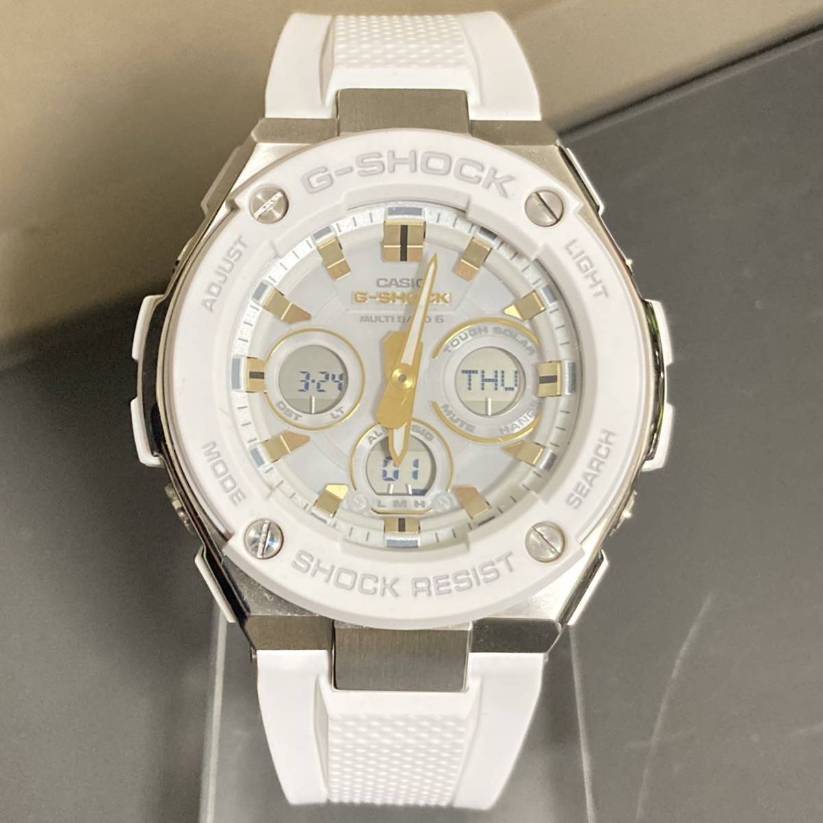 極美品G-SHOCK GST-W300-7AJF GスチールG-STEEL タフソーラー