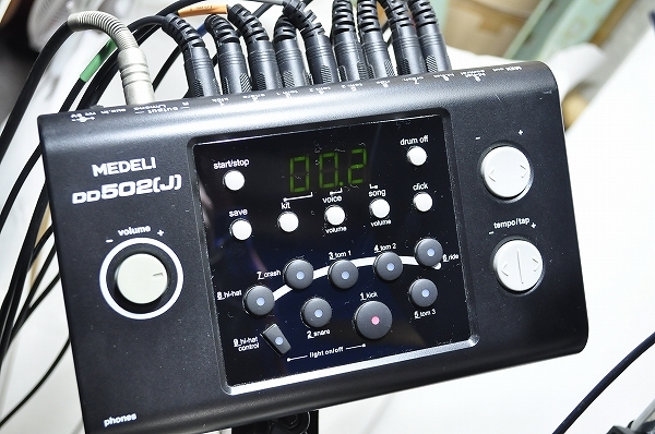 電子ドラム メデリ MEDELI DD502J DD502 DD502(J) : DD502J&frasl;BK ☆来店限定☆□MEDELI 一部音が出ません。 公式通販 メデリ電子ドラムDD502J 動作確認済み DD-502J 全チェック済 動作品