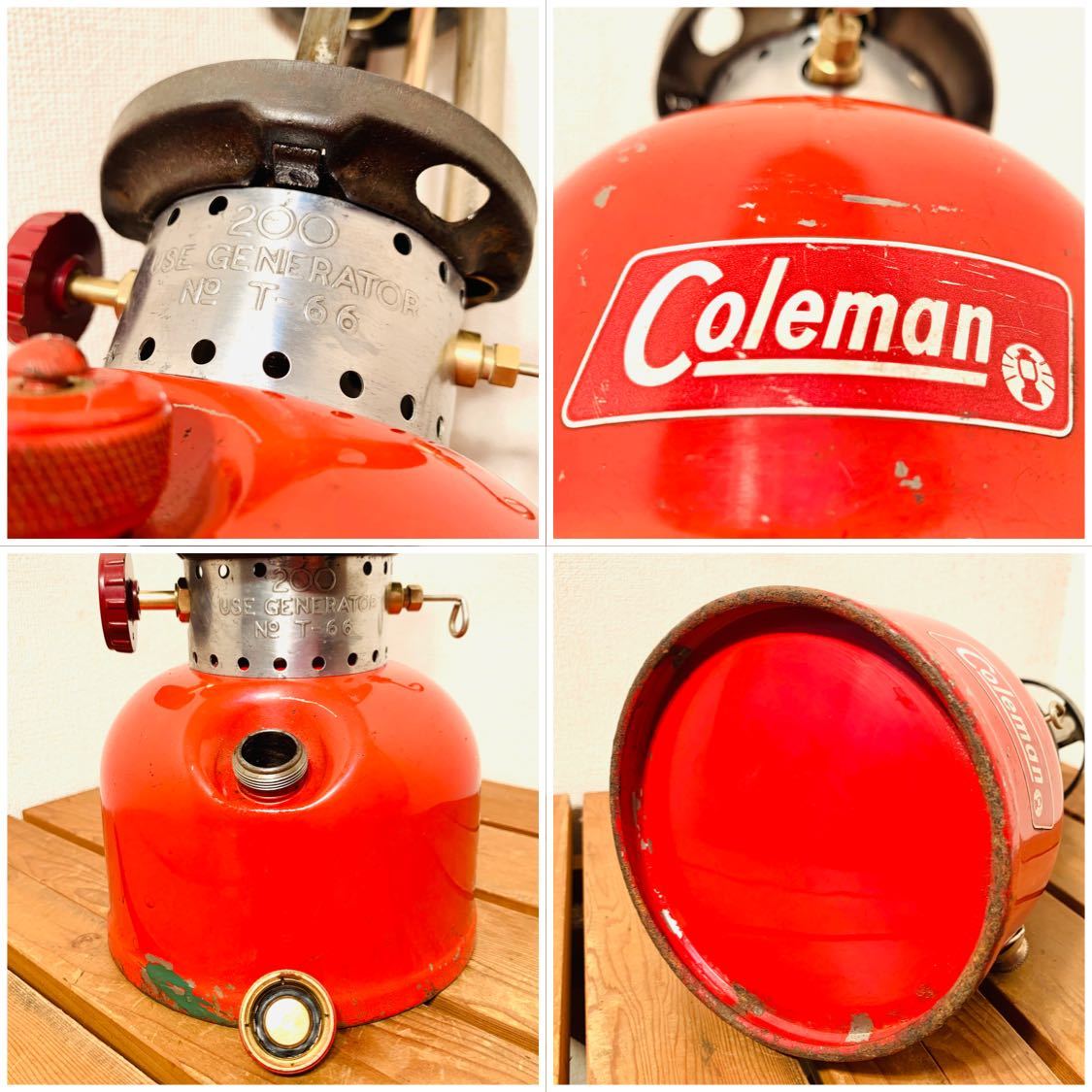 ☆激渋なヤレ感！カナダ製☆コールマン Coleman200ランタン1960年代
