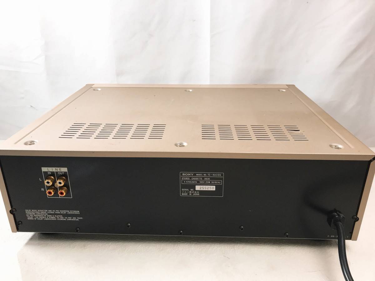 ジャンク SONY TC-KA3ES カセットデッキ ソニー 音響機材 M4869461