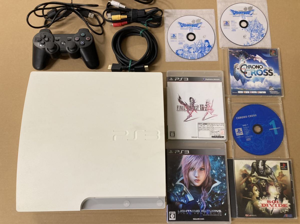 PS3 CECH-3000A PS3ソフト PS1ソフト5枚 一式 すぐ遊べるセット(PS3 