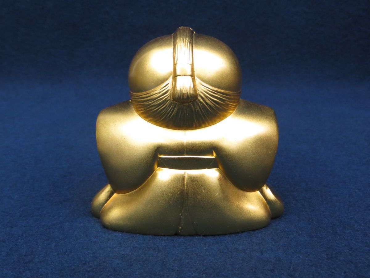 ☆24KGP 福助人形☆縁起物/商売繁盛/叶福助/金メッキ/消費税0円(雑貨 