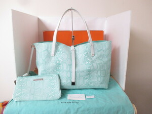 美品 送料無料 希少！ ティファニー TIFFANY リバーシブル/レザー・革 