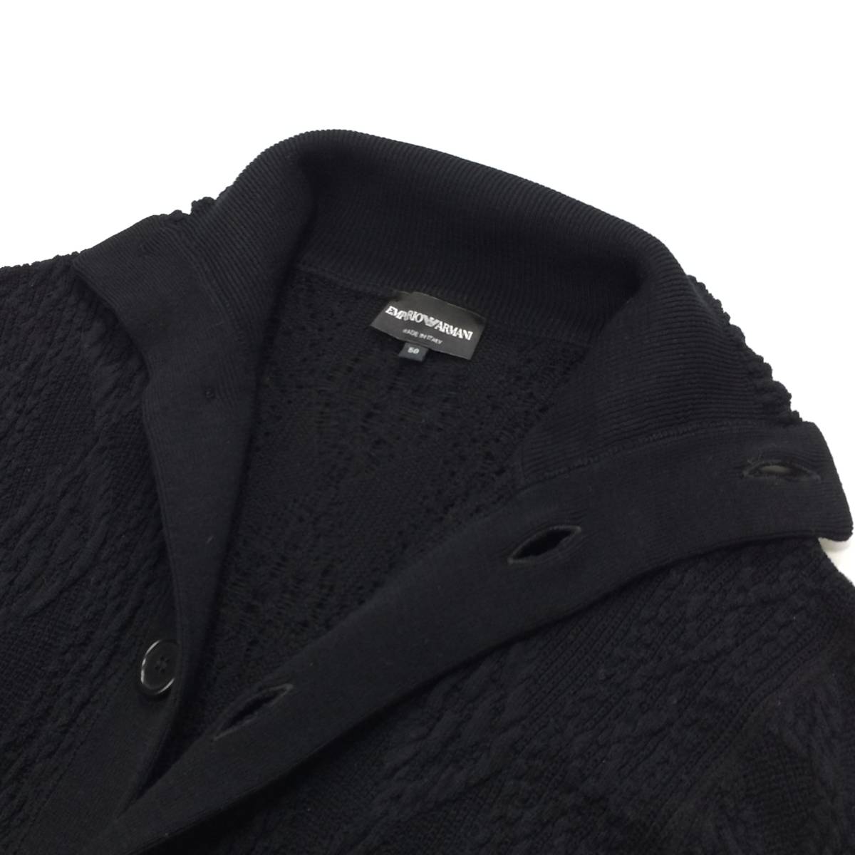 EMPORIO ARMANI/エンポリオ アルマーニ】上質LANAウール 薄手ニット 前 