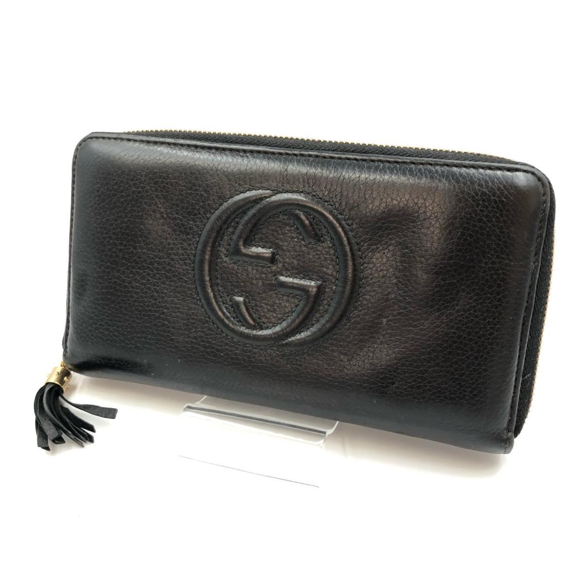 1円 GUCCI グッチ ソーホー インターロッキングG フリンジ ラウンド 