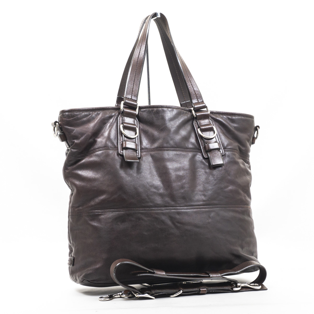 COACH/コーチ MEN'S メンズ トートバッグ 70343 COACH 2wayレザートートバッグ 70343 ブラウン Clarkson East West