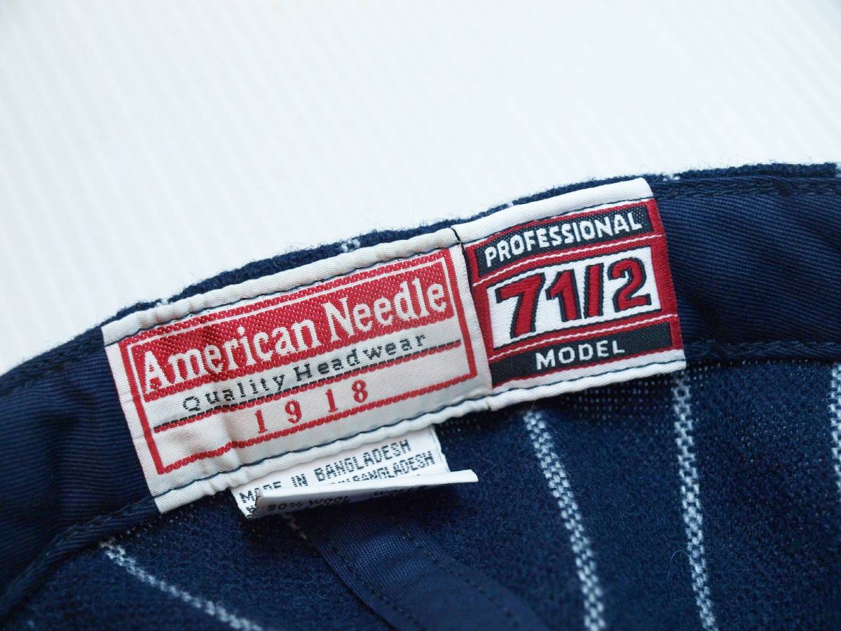 キャップ Supreme American Leagues supreme 特集,良品Supreme Supreme シュプリーム American Needle S Logo Pinstripe Cap 2008SS Navy 7 1/2 アメリカンニードルズ ピンストライプ Sロゴキャップ 新品