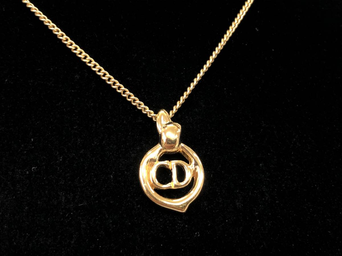 ☆美品☆Christian Dior ネックレス ゴールドカラー ブランド 