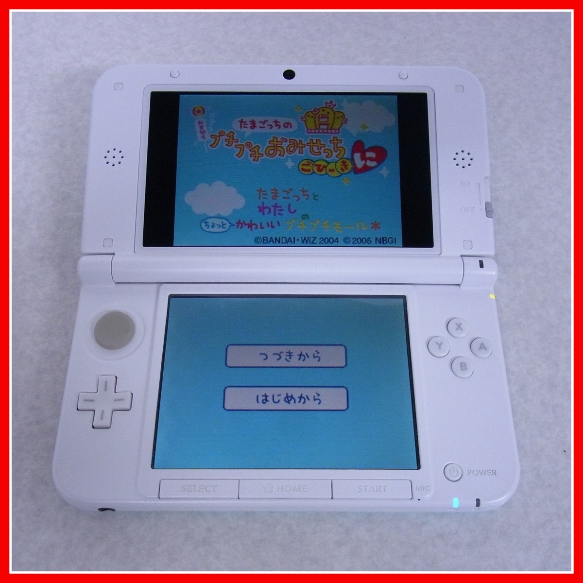 動作品 ニンテンドー3DSLL ミント×ホワイト 本体 + ソフト たまごっち  