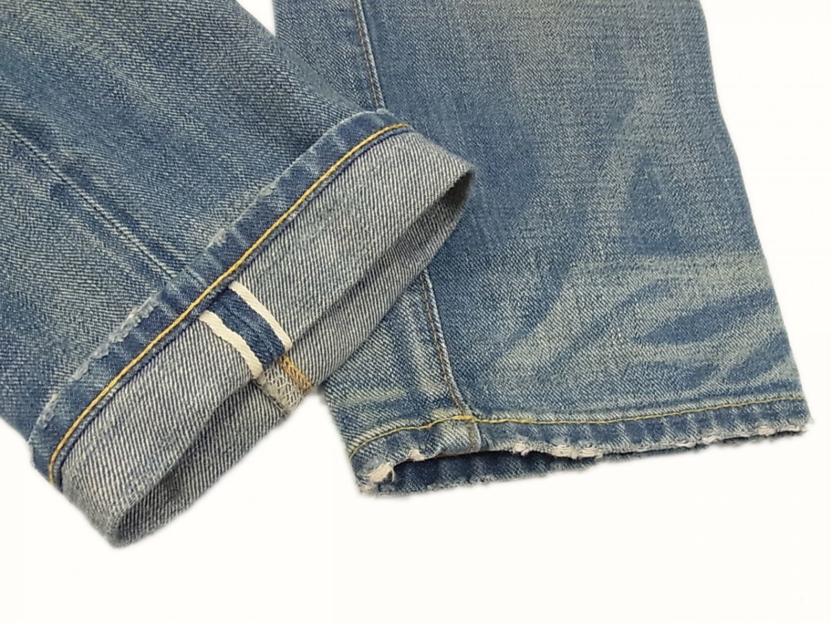 ◇RRL ダブルアールエル スリムフィット ダメージジーンズ メンズ