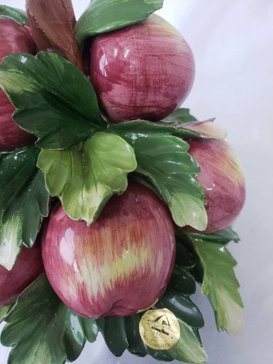 カポディモンテ イタリア製 Capodimonte 陶器 花瓶 イタリア 薔薇