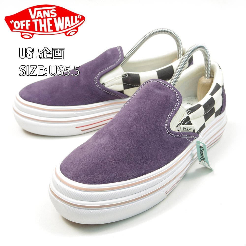 VANS COMFY CUSH 厚底 チェッカーフラッグ 23.5cm ハラコ｜ファッション
