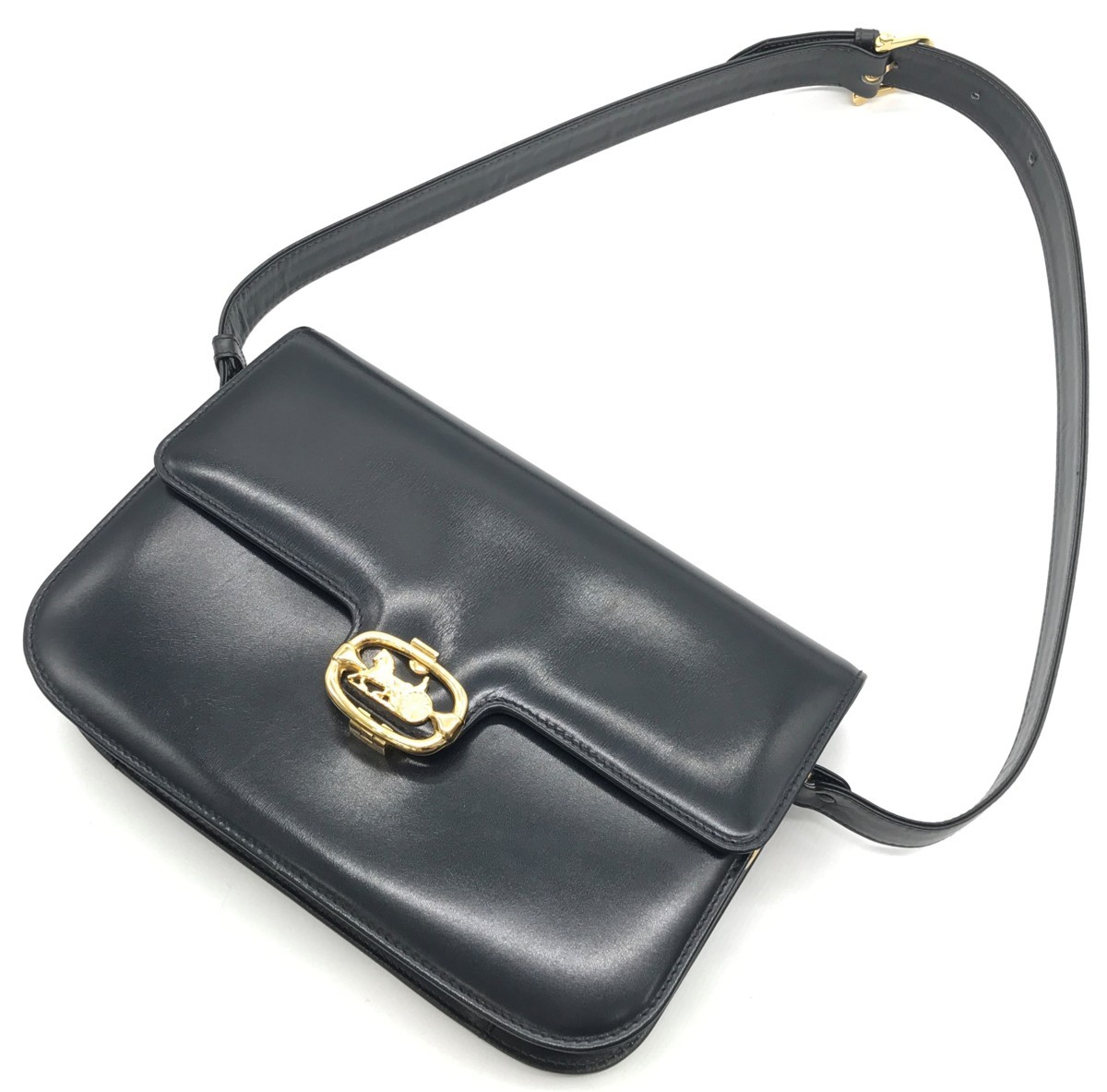 HOT，新品 CELINE セリーヌ ショルダーバッグ ワンショルダー レザー ネイビー 濃紺 馬車金具 ゴールド金具(ショルダーバッグ)｜売買されたオークション情報、yahooの商品情報をアーカイブ公開 - オーク かばん、バッグ