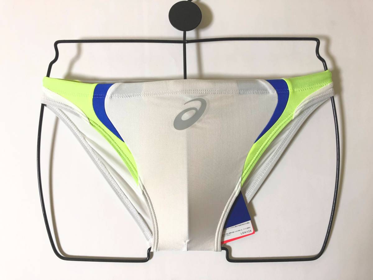 新品未使用 asics 男性競泳水着 AMA88T Lサイズ ハイドロCD ホワイト 