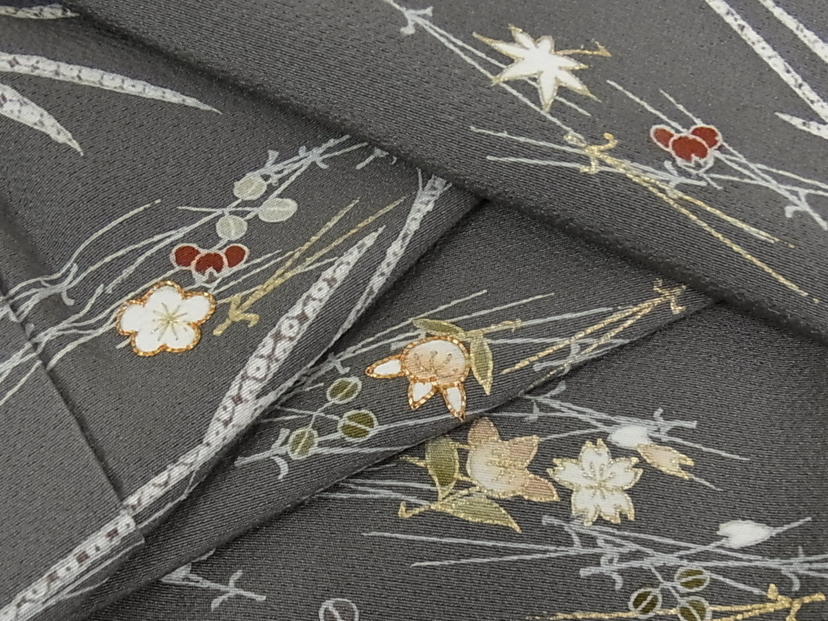 着物屋こころ□極上 銀座きしや 訪問着 駒刺繍 松竹梅 金彩 正絹