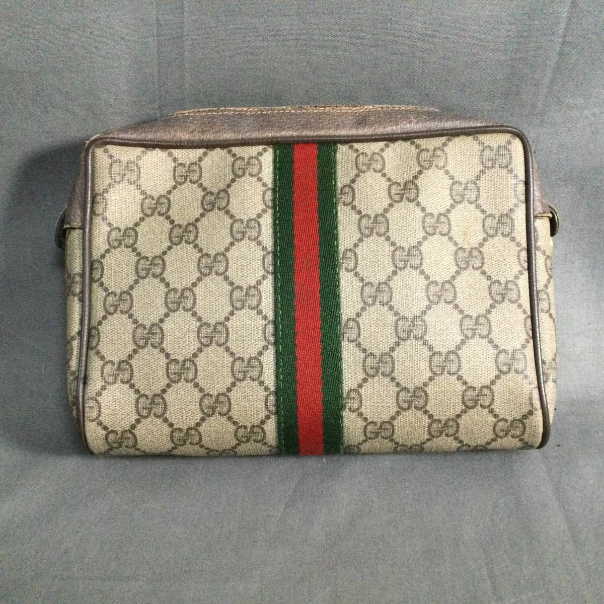 【限定セール，新作登場】 4/5 202437 GUCCI シェリーライン GG オールド ブラウン系 ポーチ セカンド クラッチ バック グッチ(その他)｜売買されたオークション情報、yahooの商品情報をアーカイブ公開 - オークファン かばん、バッグ