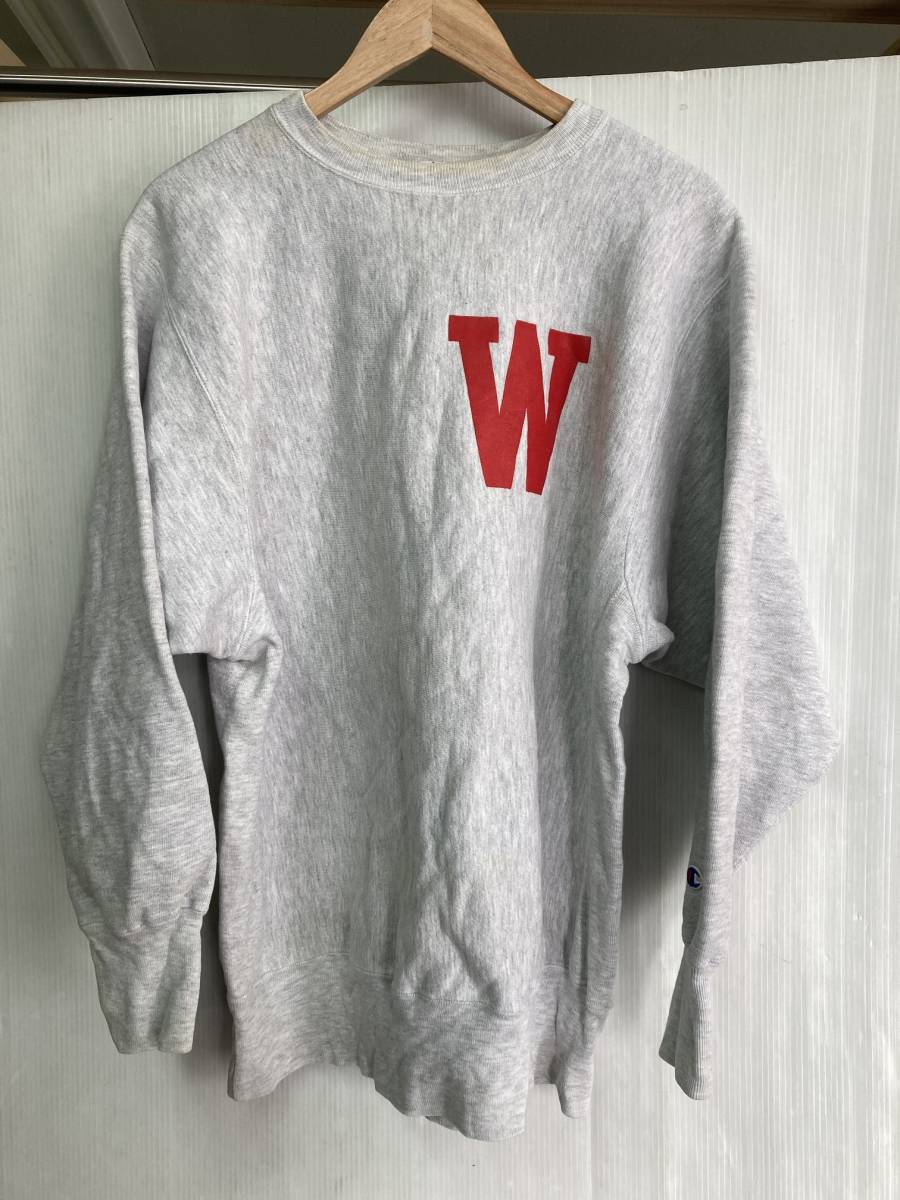 人気，品質保証 90's メキシコ製 ビンテージ 刺繍タグ Wプリント Champion REVERSE WEAVE チャンピオン リバースウィーブ カレッジ スエット スウェット XL(スウェットシャツ)｜売買されたオークション情報、yahoo 男性用