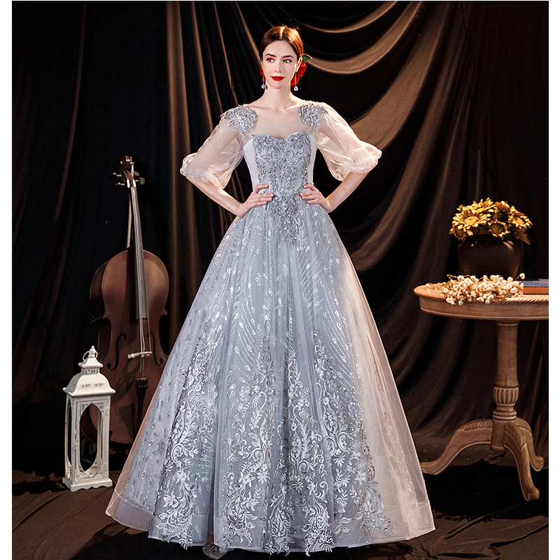 ウエディングドレス カラードレス　結婚式　披露宴　パーティー　演奏会　発表会　ステージ衣装　TS620 ウエディングドレス カラードレス 結婚式 青 グラデーションカラー ショッピング