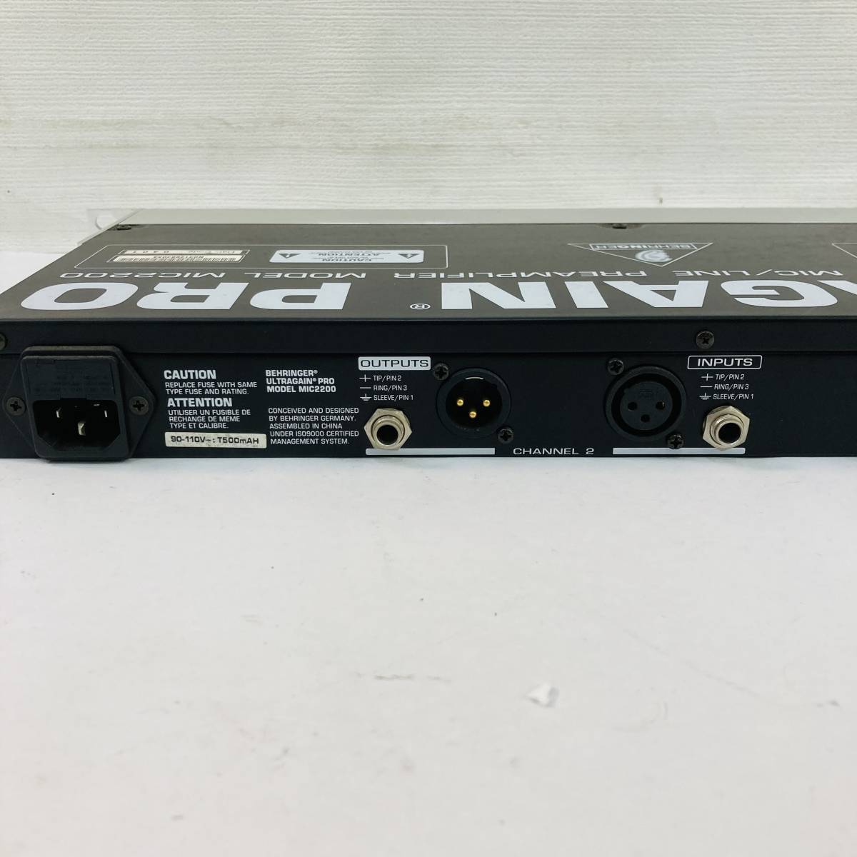 behringer ULTRAGAIN PRO MIC2200 マイクプリアンプ