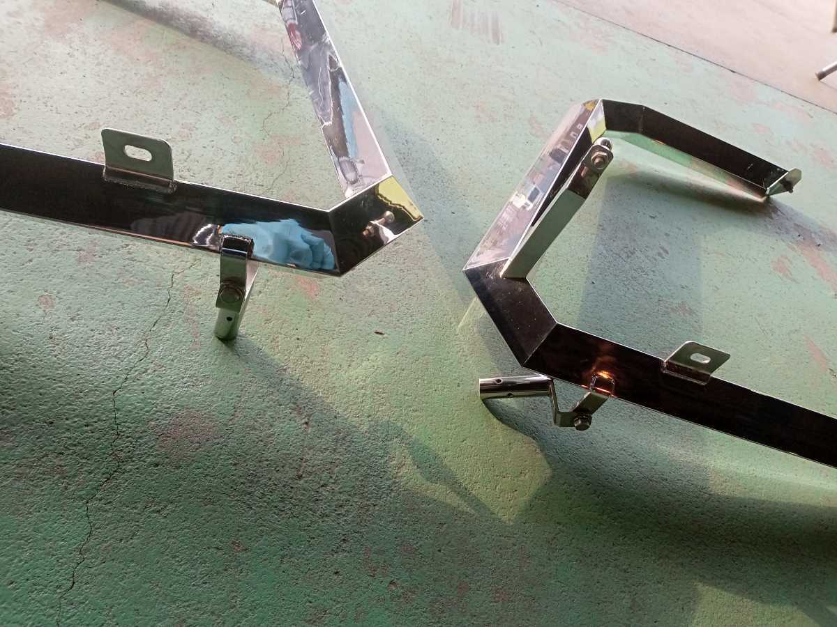 50角オコシ！ デコトラ ステンレス メッキ 中型大型汎用ミラーステー 
