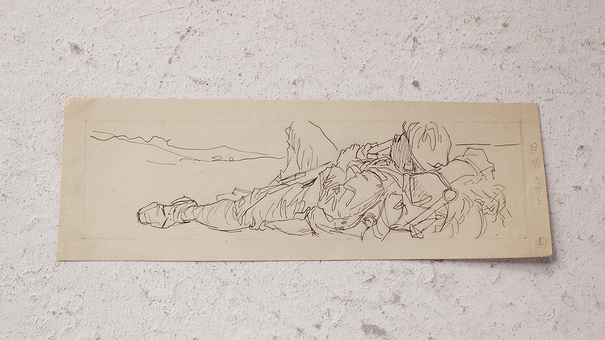 真作】【WISH】古沢岩美 パステル 20号大 大作 ◇裸婦と猫 〇