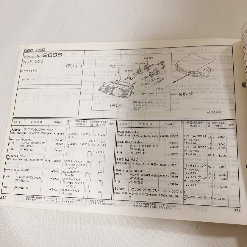 R32 スカイライン 2026年最新Yahoo!オークション スカイラインのパーツカタログです。 -スカイライン Nissan r32(カタログ、パーツ 主要整備部品カタログ 絶版日産 パーツリスト GT-R 希少 GTR Parts Heritage -bnr32(カタログ、パーツリスト、整備