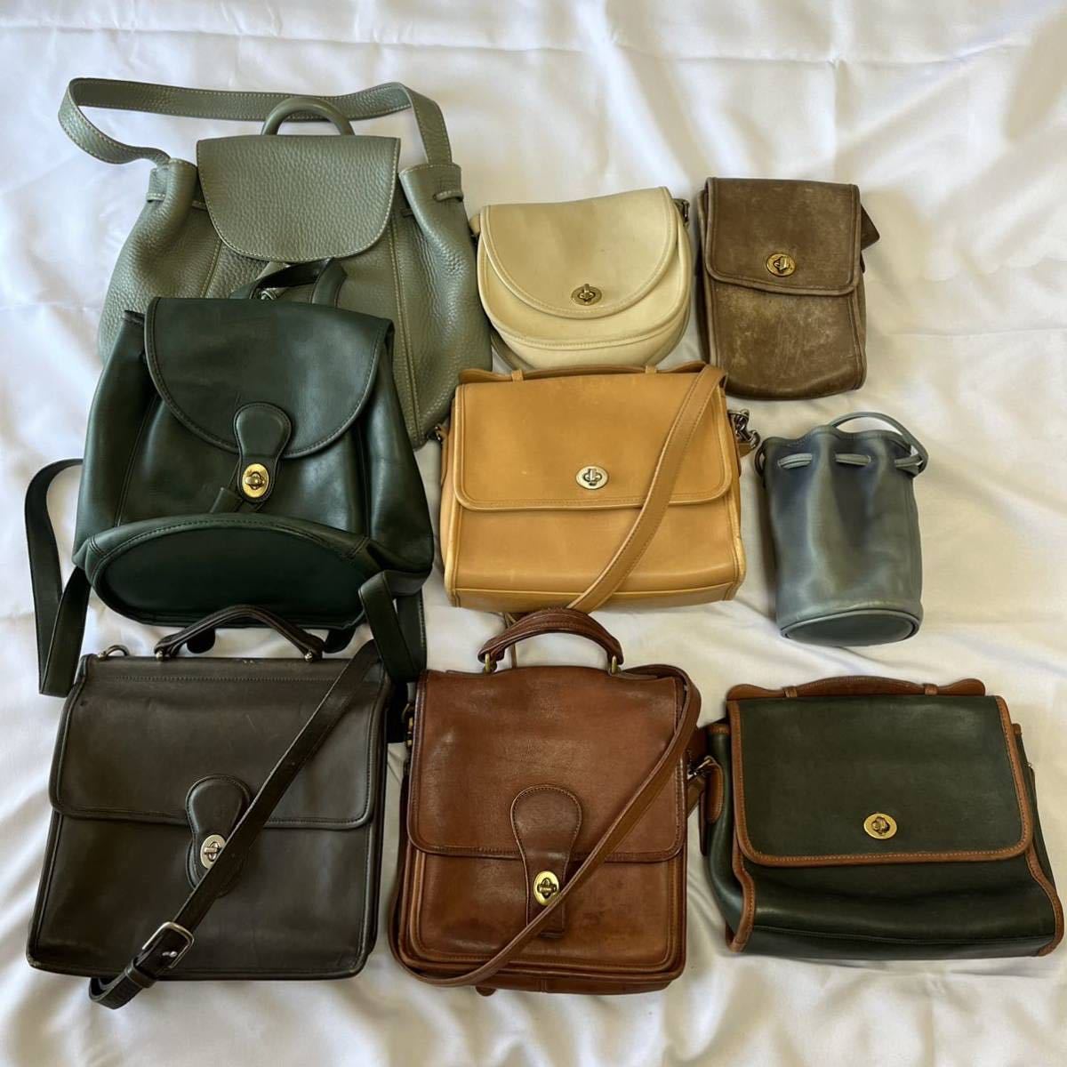 1円 銀金具含む OLD COACH オールドコーチ レザー ウィリス コート 