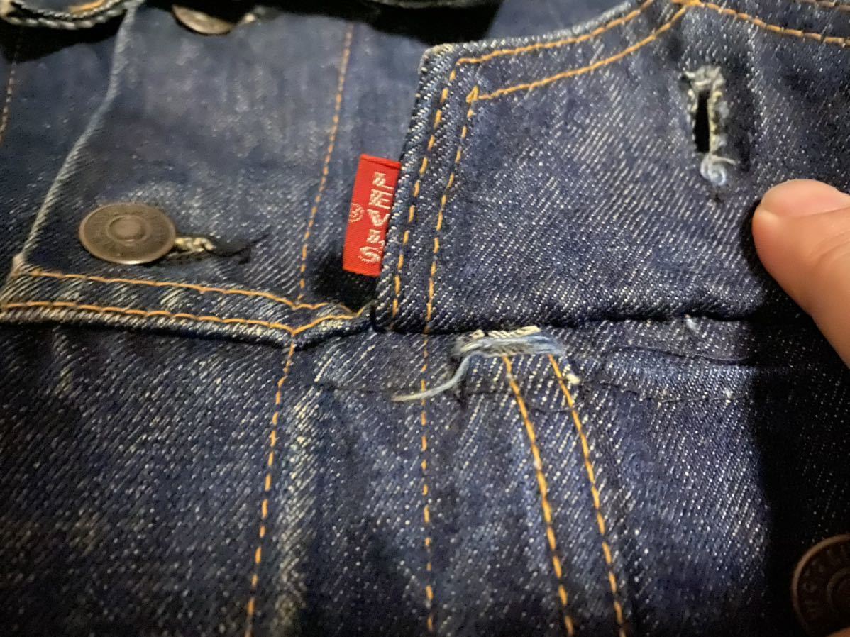 極上 ドス黒 ハチノス BIGE 44 70505 60s ビッグE LEVIS サード USA製