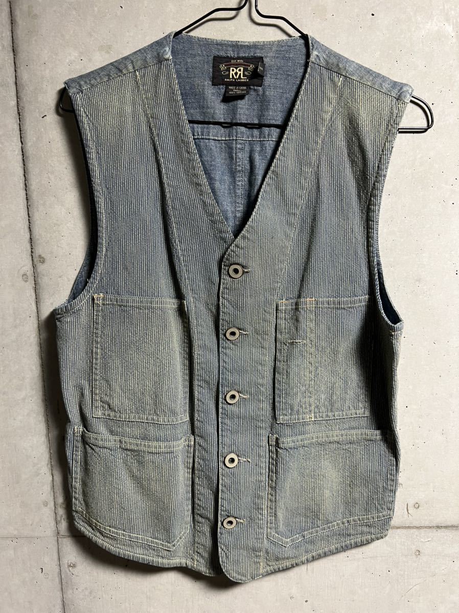 RRL double rl ダブルアールエル ヒッコリー デニム ストライプ ベスト