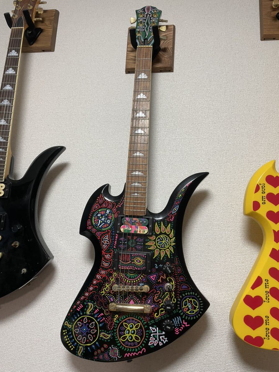 hide 自作サイケペイント　モッキンバード hide モッキンバード サイケ ペイント モデル X JAPAN 自作ペイント