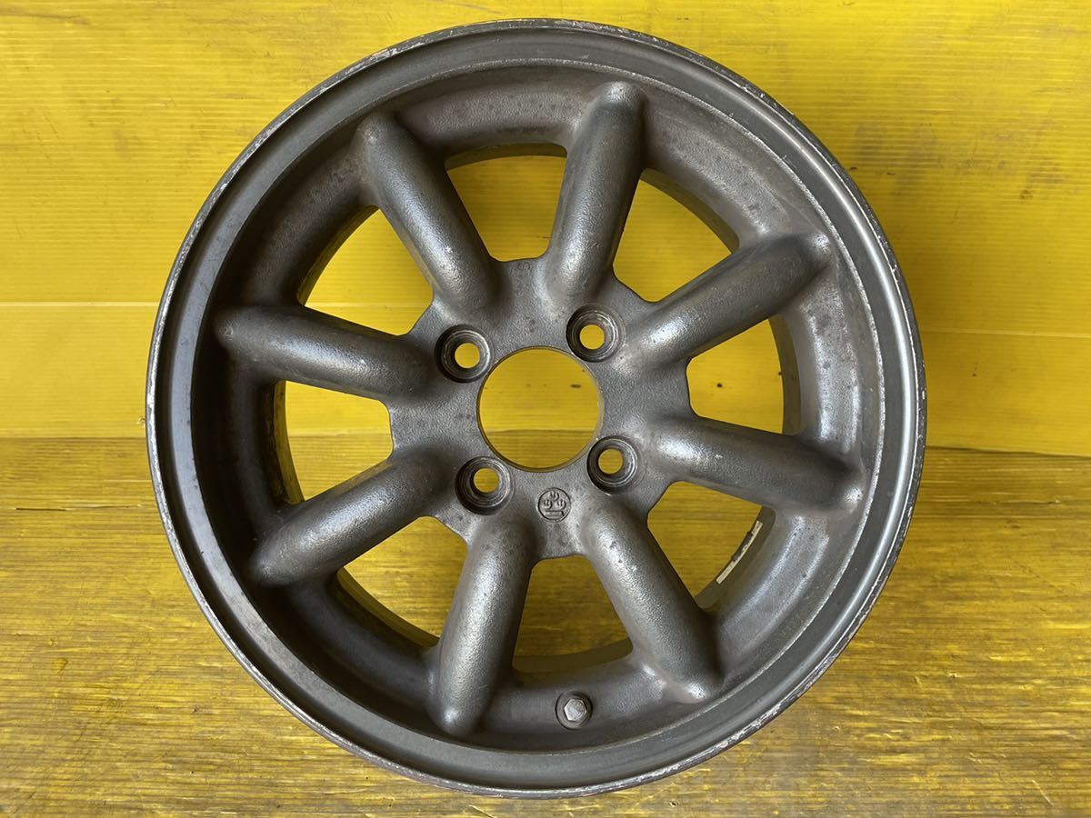ワタナベ 8スポーク TYPE-S 14インチ 1枚 【商品番号T-1373】 14×6J ＋36【実測】H 4 PCD 100 ハブ径 約69mm