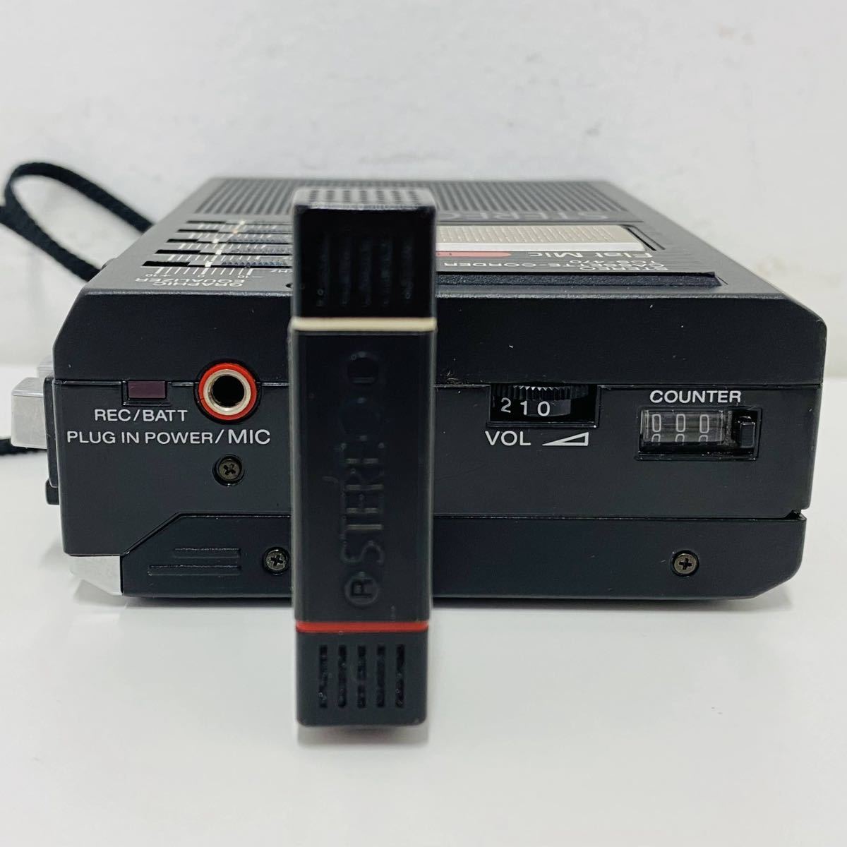 ジャンク SONY TCS-470 カセットコーダー ソニー ジャンク SONY TCS-470 カセットコーダー ソニー 通電のみ ケース付