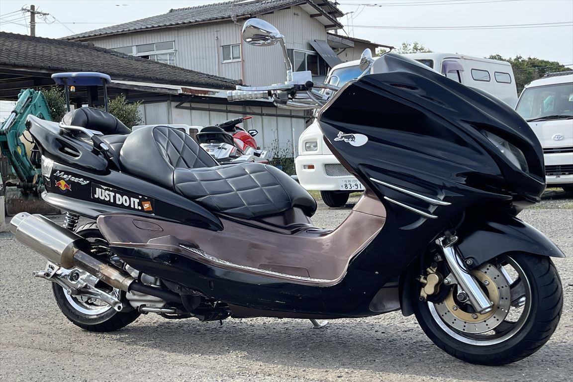 【最新作，本物保証】 マジェスティ250C １円スタート 始動動画有 SG03J カスタム キャブ車 社外マフラー 社外リアサス 全国配送可能 福岡佐賀(126cc-250cc)｜売買されたオークション情報、yahooの商品情報をアーカイブ 126cc-250cc