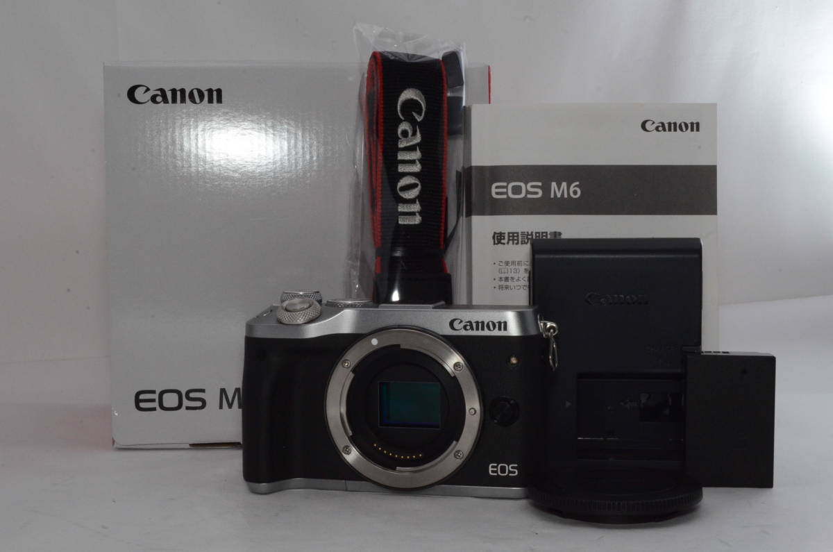 超美品☆Canon キャノン EOS M6 ボディー シルバー ミラーレス一眼