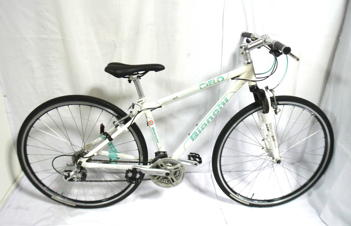 4-053 ☆ 【Bianchi】※ CIELO sport 軽快MTB 24段 28インチ 白色 
