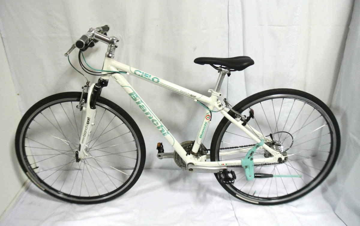 4-053 ☆ 【Bianchi】※ CIELO sport 軽快MTB 24段 28インチ 白色 