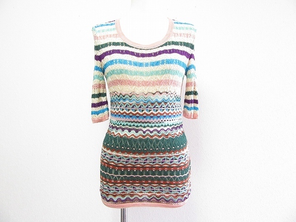 限定レア！イタリア製！ミッソーニ 寒けれ ミレザーハンドバッグ/MISSONI