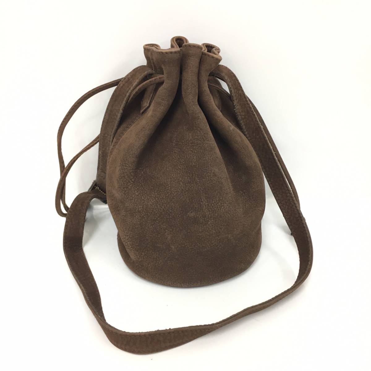 □COACH ショルダーバッグ 茶 コーチ オールドコーチ 巾着 USA製 4931 