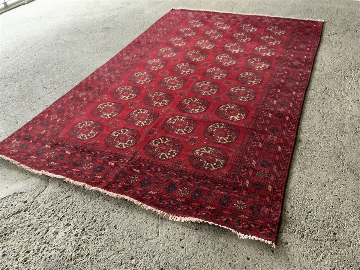 287×180cm アフガニスタン産 絨毯 ラグ アンティーク家具 マジック 