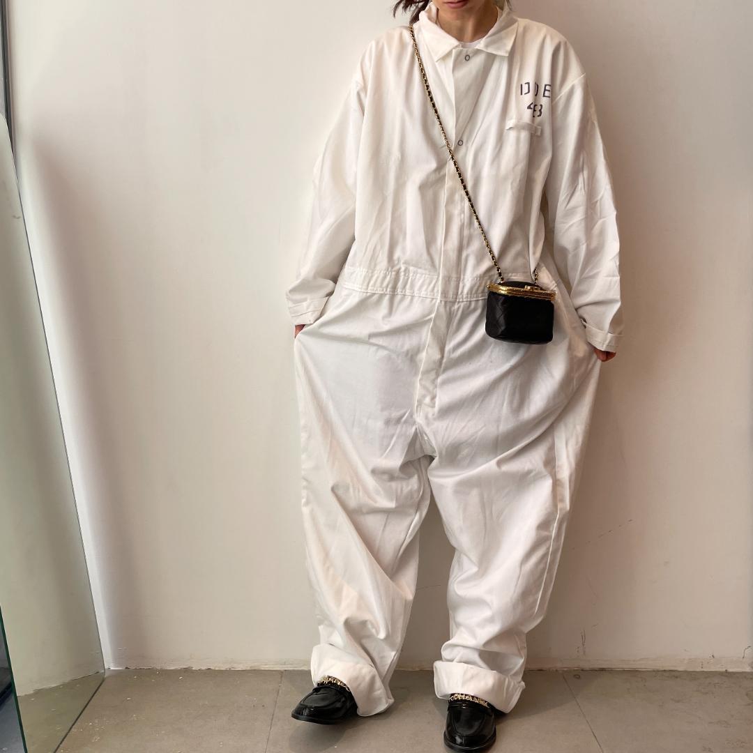 実品 ヴィンテージ USA製 囚人服 プリズナー つなぎ デッドストック(M