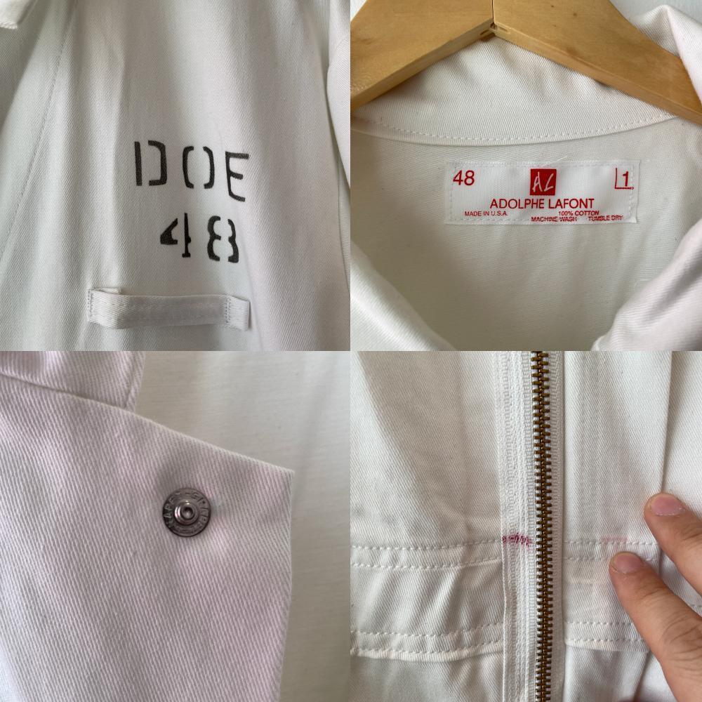 実品 ヴィンテージ USA製 囚人服 プリズナー つなぎ デッドストック(M