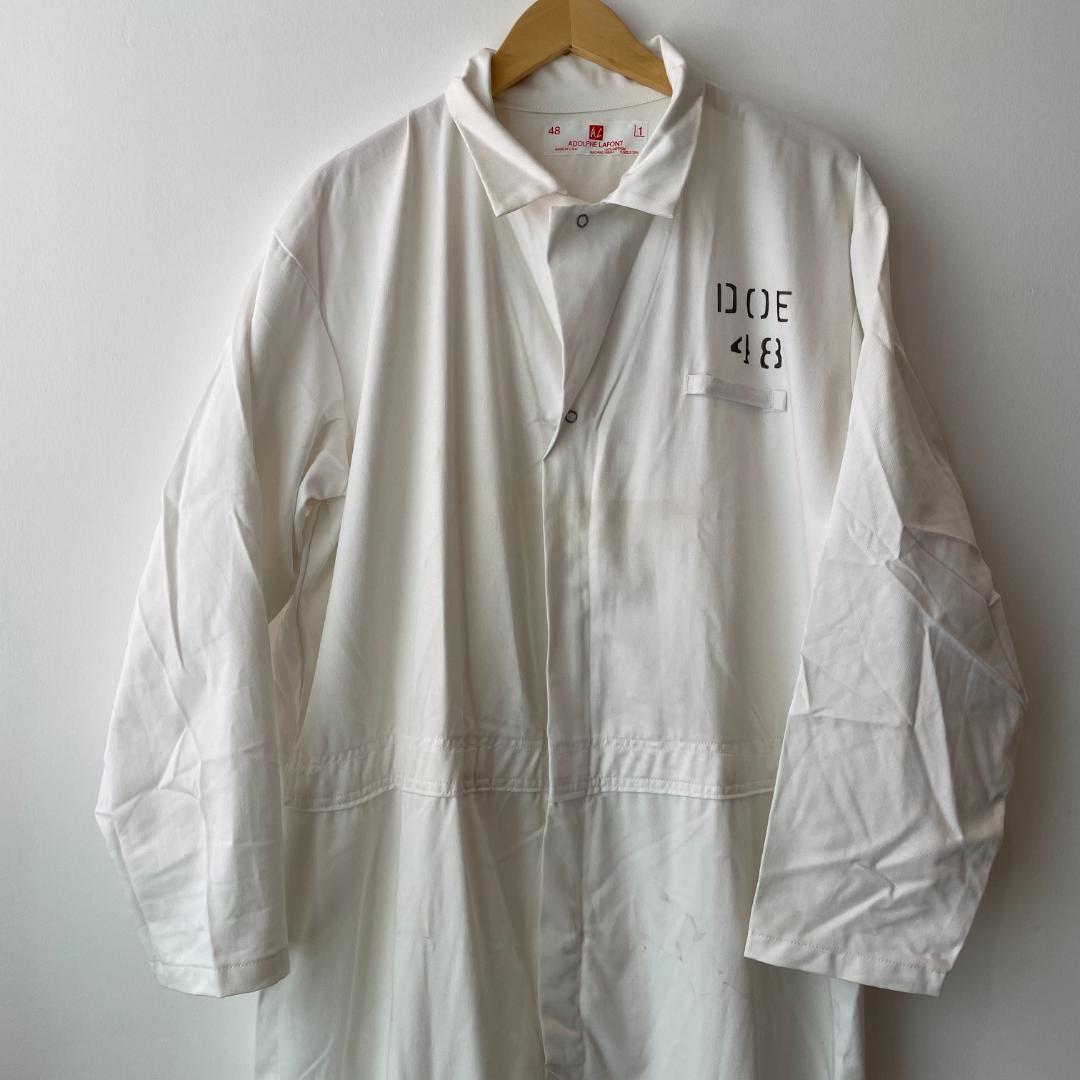 実品 ヴィンテージ USA製 囚人服 プリズナー つなぎ デッドストック(M