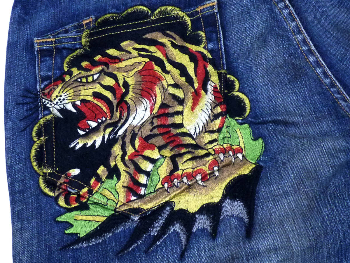 エドハーディー ED HARDY タイガー 虎 刺繍 デニムパンツ 32 【公式通販】